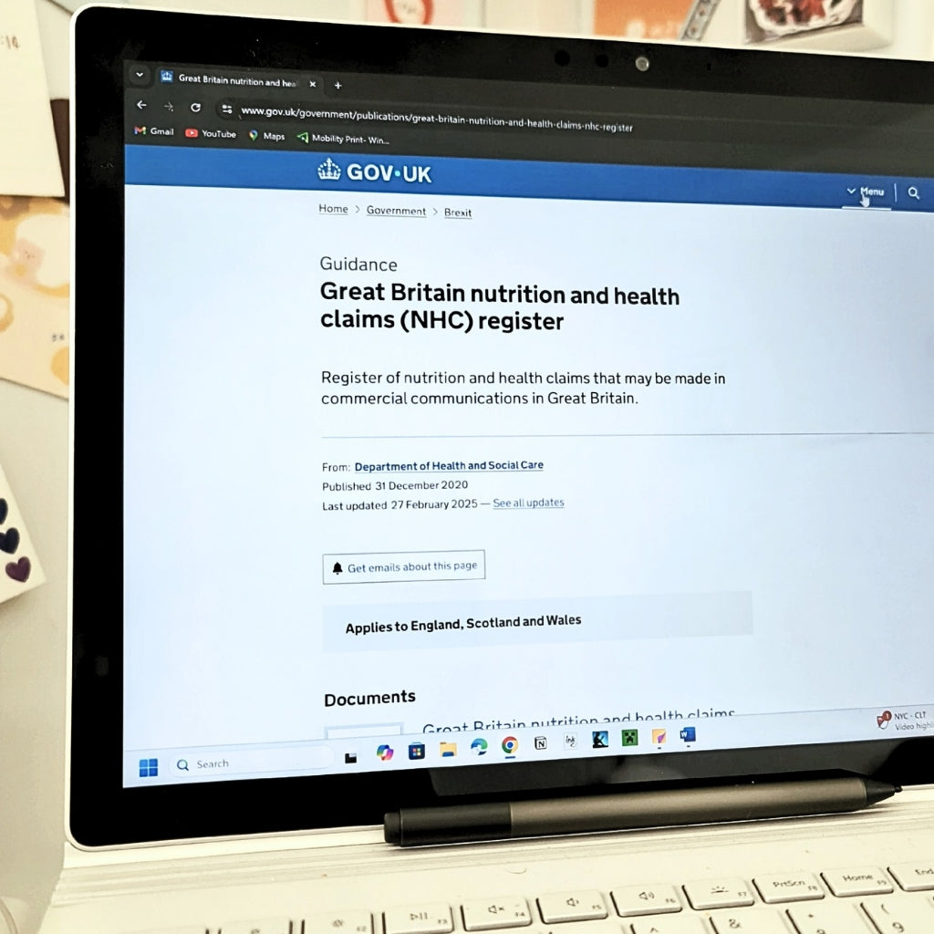 GB Health Claims Register Website