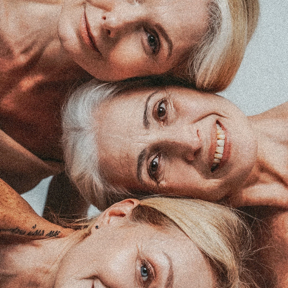 Menopausal women in close photoshoot