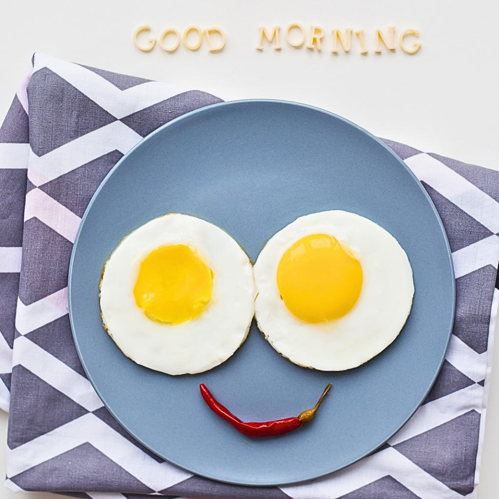 Sunny side up eggs smiley face 